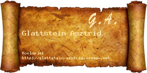 Glattstein Asztrid névjegykártya